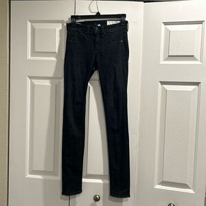 Rag & Bone Black Skinny Jeans, Size 24
